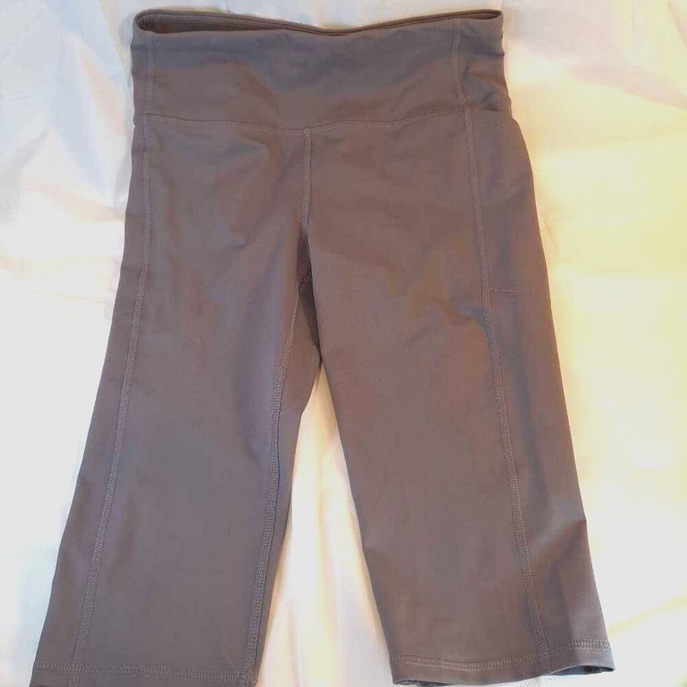 DSG Womens Leggings Pants Gray Stretch Cropped Elastic Waist Pull On M New